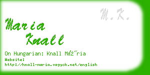 maria knall business card